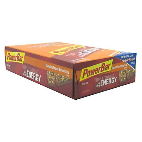 PowerBar Triple Threat Energy Bar - Chocolate Peanut Butter Crisp - 15 Bars - 097421090703