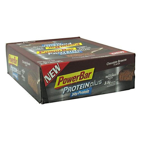PowerBar ProteinPlus High Protein Bar - Chocolate Brownie - 12 Bars - 097421460506