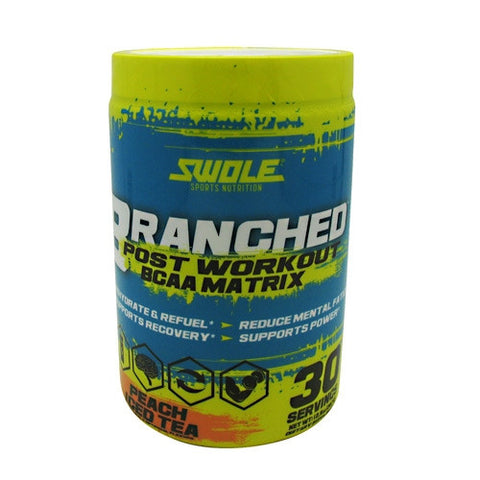Swole Branched - Peach Iced Tea - 30 Servings - 728028395822
