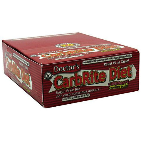Universal Nutrition Doctors CarbRite Sugar Free Bar - Raspberry Chocolate Truffle - 12 Bars - 039442081551