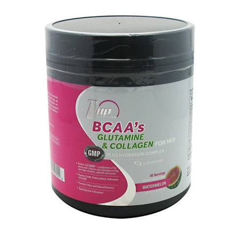 1 UP Nutrition BCAAs Glutamine and Collagen for Her - Watermelon - 30 Servings - 808574107169
