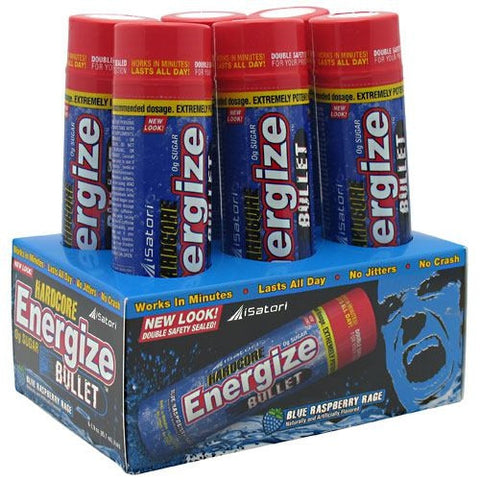 iSatori Hardcore Energize Bullet - Blue Raspberry Rage - 6 ea - 883488001260