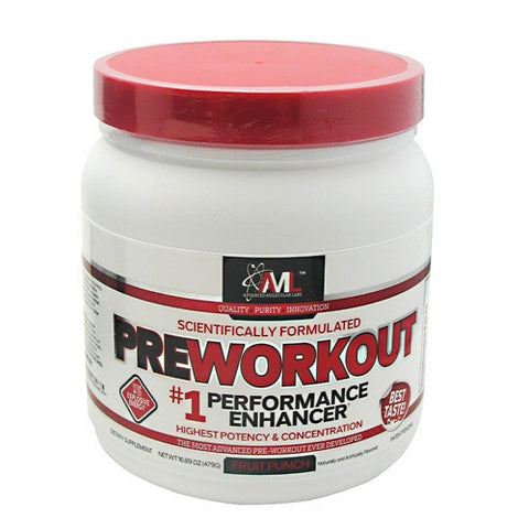 Advanced Molecular Labs Preworkout - Fruit Punch - 20 Servings - 040232175374