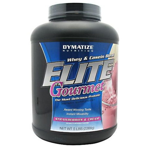 Dymatize Elite Gourmet Whey & Casein Blend - Strawberries and Cream - 5 lb - 705016433001