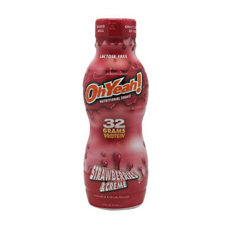 ISS OhYeah! Protein Shake RTD - Strawberries & Creme - 12 Bottles - 788434114462