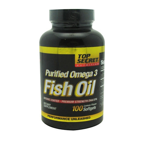 Top Secret Nutrition Fish Oil - 100 softgels - 100 Servings - 811226020457