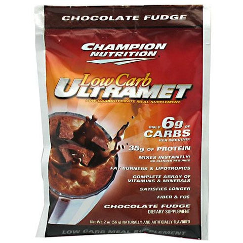 Champion Nutrition Low Carb Ultramet - Chocolate Fudge - 60 Packets - 027692132406