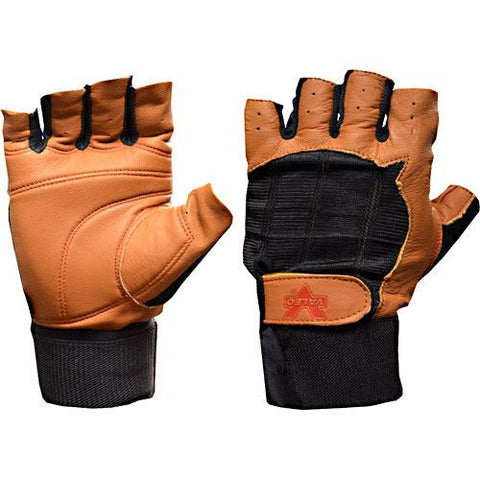 Valeo Ocelot Wrist Wrap Glove Tan & Black - S -   - 736097214128