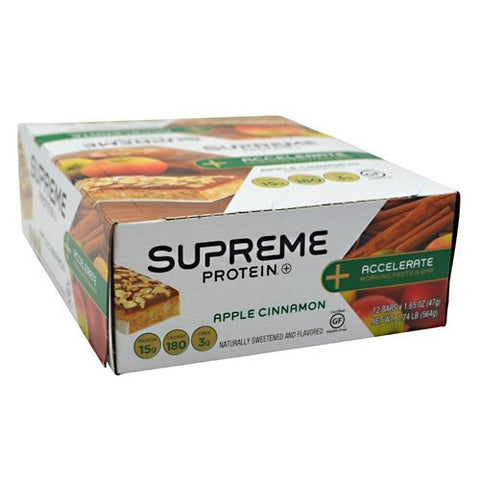 Supreme Protein Accelerate Morning Protein Bar - Apple Cinnamon - 12 Bars - 639372233121
