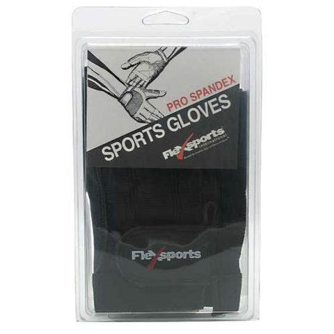 Flexsports International Pro Spandex Sports Gloves Black/Black - Medium -   - 718774345240