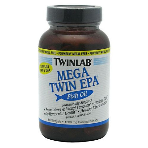 TwinLab Mega Twin EPA Fish Oil - 60 Softgels - 027434001861