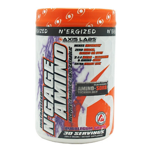 Axis Labs NErgized NGage Amino - Bubblegum Grape - 30 Servings - 689076958806
