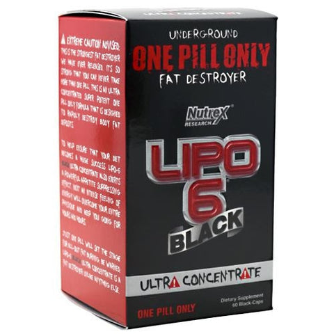 Nutrex Lipo-6 Black - 60 ea - 853237000714