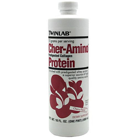 TwinLab Cher-Amino Predigested Collagen Protein - Cherry - 16 oz - 027434002332
