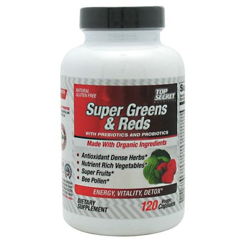 Top Secret Nutrition Super Greens & Reds - 120 Capsules - 855659004646