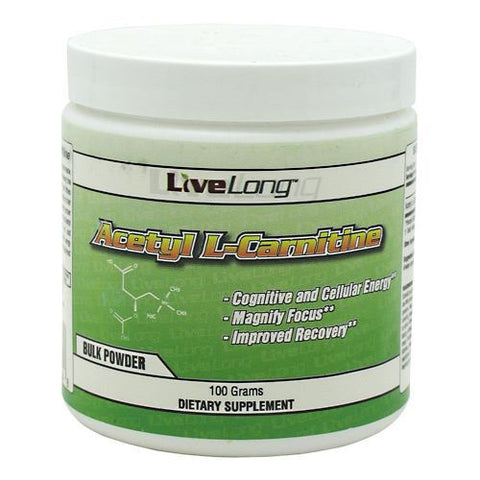 Live Long Nutrition Acetyl L-Carnitine - Unflavored - 100 g - 609728346348