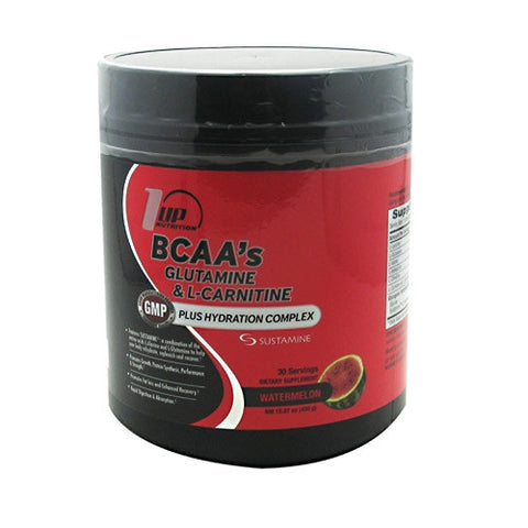 1 UP Nutrition BCAAs Glutamine and L-Carnitine - Watermelon - 30 Servings - 808574107114