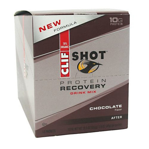 Clif Shot Protein Recovery Drink Mix - Chocolate - 12 Packets - 722252325105