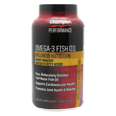 Champion Nutrition Wellness Nutrition OMEGA 3 Fish Oil - 120 Softgels - 027692202666