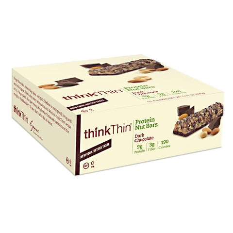 Think Products Think Thin Protein Nut Bar - Dark Chocolate - 10 Bars - 753656708447