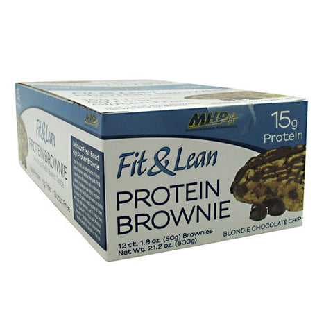 MHP Fit & Lean Protein Brownie - Blondie Chocolate Chip - 12 ea - 666222094717