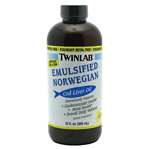 TwinLab Cod Liver Oil - Lemon - 12 oz - 027434031615
