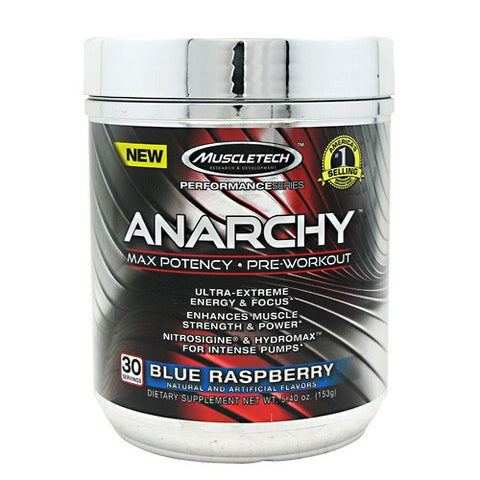 MuscleTech Performance Series Anarchy - Blue Raspberry - 30 Servings - 631656707861