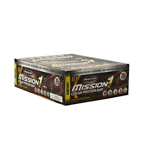 MuscleTech Mission1 - Chocolate Brownie - 12 Bars - 631656560497