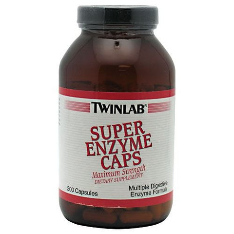 TwinLab Super Enzyme Caps - 200 Capsules - 027434015240