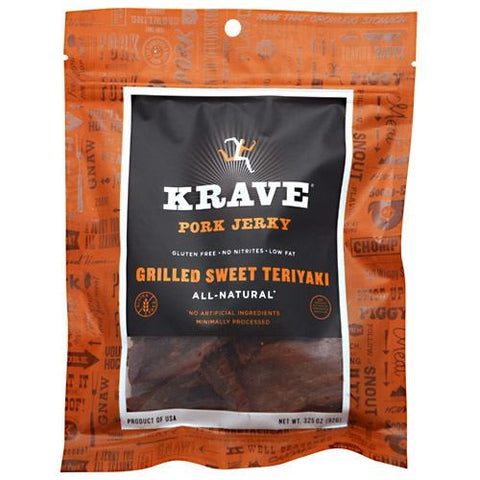 Krave Pure Foods Pork Jerky - Grilled Sweet Teriyaki - 3.25 oz - 855002003012