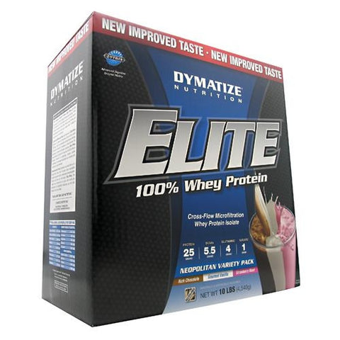 Dymatize Elite Whey Protein Isolate - Neopolitan Variety Pack - 10 lb - 705016560400