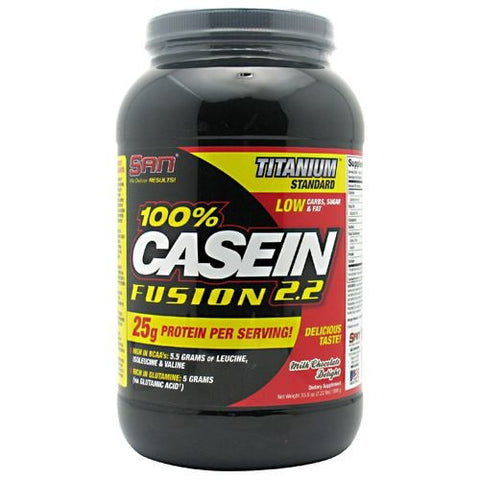 SAN 100% Casein Fusion 2.2 - Milk Chocolate Delight - 2.18 lb - 672898530619