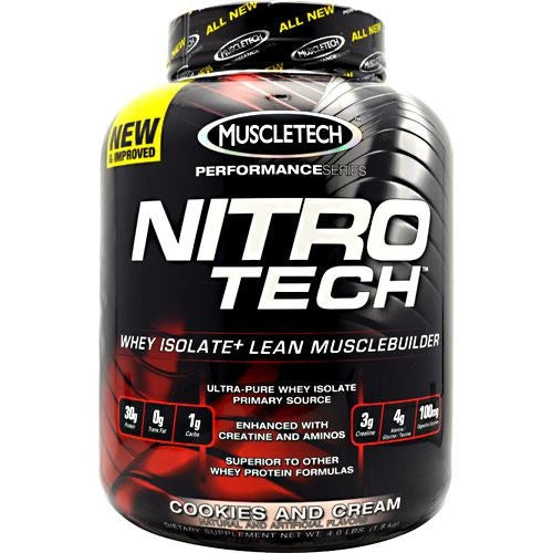 Muscletech Nitro-tech, Whey Isolate + Lean Muscle Builder, Protein