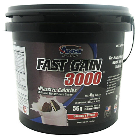 Advance Nutrient Science Fast Gain 3000 - Cookies and Cream - 12 lb - 689570406513