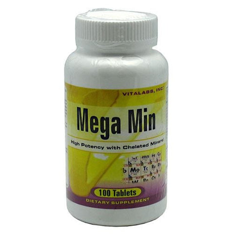 Vitalabs Mega Min - 100 Tablets - 092617015225