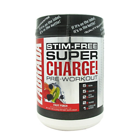 Labrada Nutrition Super Charge Stim-Free - Fruit Punch - 25 Servings - 710779445031