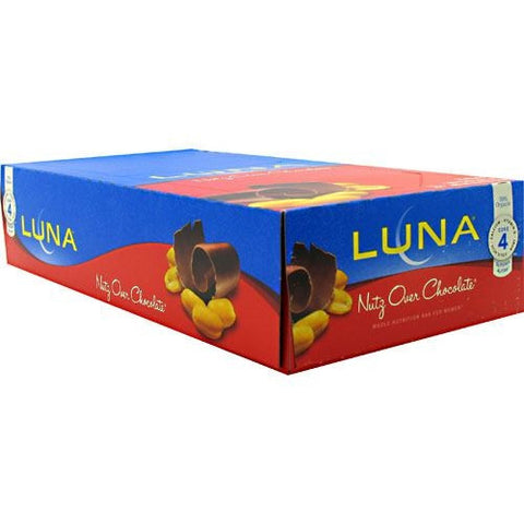 Clif Luna The Whole Nutrition Bar for Women - Nutz Over Chocolate - 15 Bars - 722252203106