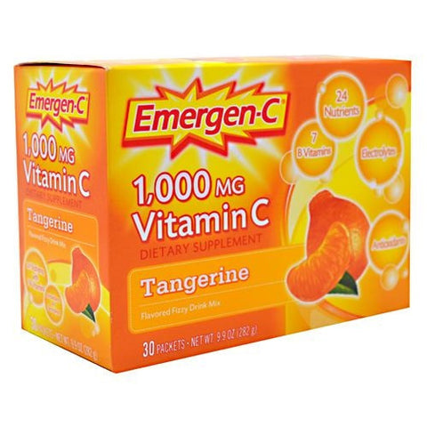 Emergen-C Health and Energy Booster - Tangerine - 30 Packets - 076314302024
