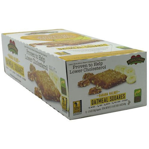 Corazonas Foods Oatmeal Squares - Banana Walnut - 12 ea - 854069001146