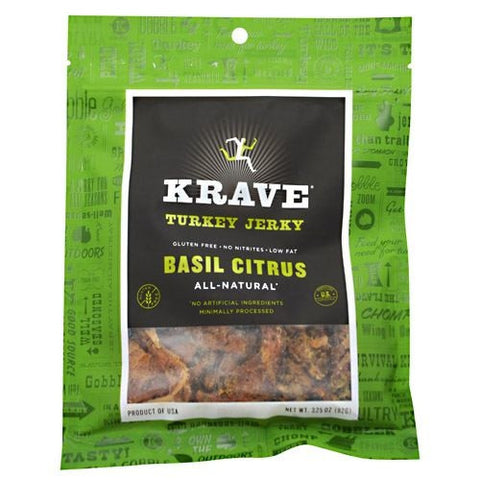 Krave Pure Foods Turkey Jerky - Basil Citrus - 3.25 oz - 855002003029