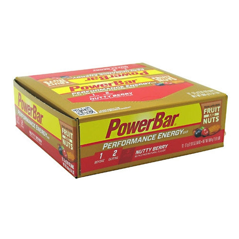PowerBar Performance Energy Fruit & Nuts Bar - Nutty Berry - 12 Bars - 097421663396