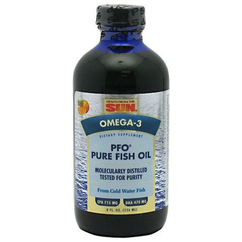 Health From The Sun PFO Pure Fish Oil Liquid - Natural Juicy Orange - 8 oz - 010043051747