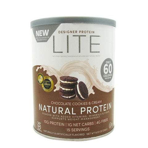 Designer Protein Natural Protein Lite - Chocolate Cookies & Cream - 15 Servings - 844334010232