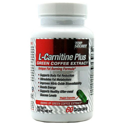Top Secret Nutrition L-Carnitine Plus Green Coffee Extract - 60 Capsules - 858311002752