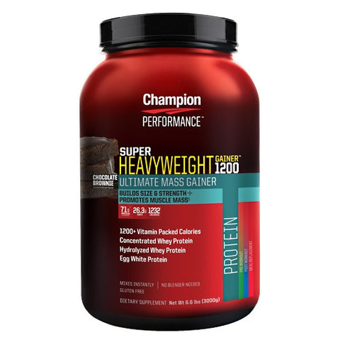 Champion Nutrition Super Heavyweight Gainer 1200 - Chocolate Brownie - 6.6 lb - 027692120809