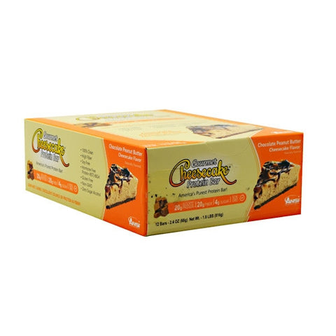 Advanced Nutrient Science INTL Gourmet Cheesecake Protein Bar - Chocolate Peanut Butter Cheesecake Flavor - 12 Bars - 689570408081