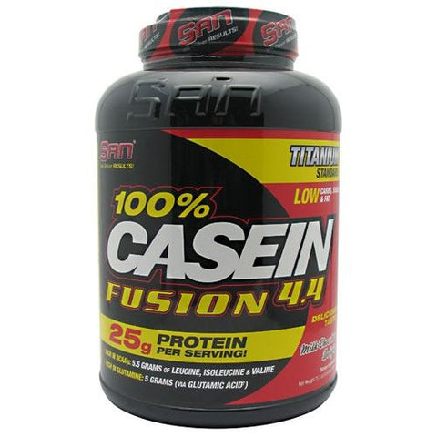 SAN 100% Casein Fusion 4.4 - Milk Chocolate Delight - 4.4 lb - 672898530664