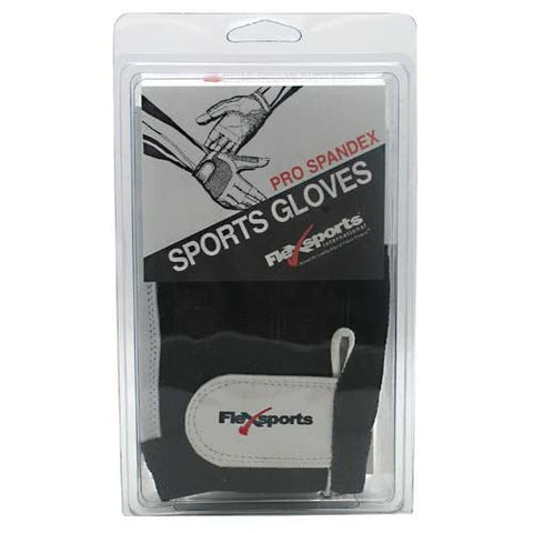 Flexsports International Pro Spandex Sports Gloves Black/White - Small -   - 718774345332