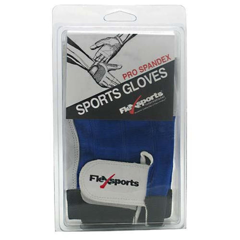 Flexsports International Pro Spandex Sports Gloves Blue - Large -   - 718774345455