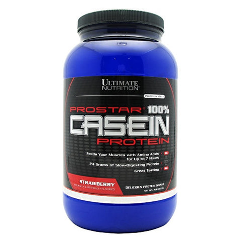 Ultimate Nutrition Platinum Series ProStar 100% Casein Protein - Strawberry - 2 lb - 099071007322